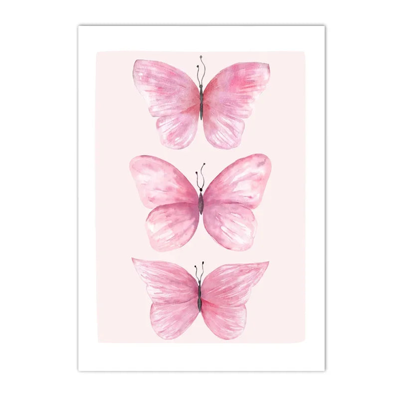 Trendy Pink Bows Preppy College Watercolor Bows Coquette Girly Poster Print Wall Art Pictures Canvas Painting Room Home Decor