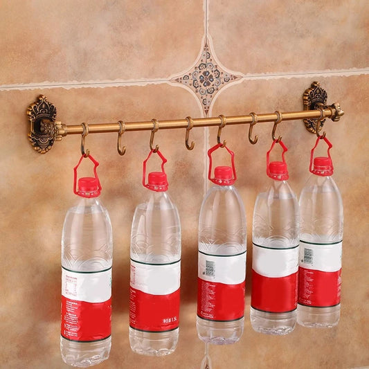 Wall Mounted Kitchen Storage Rack Shelves with Movable Hook Spoon Holder Organiser Kitchen Utensil Accessories Kitchen Tools