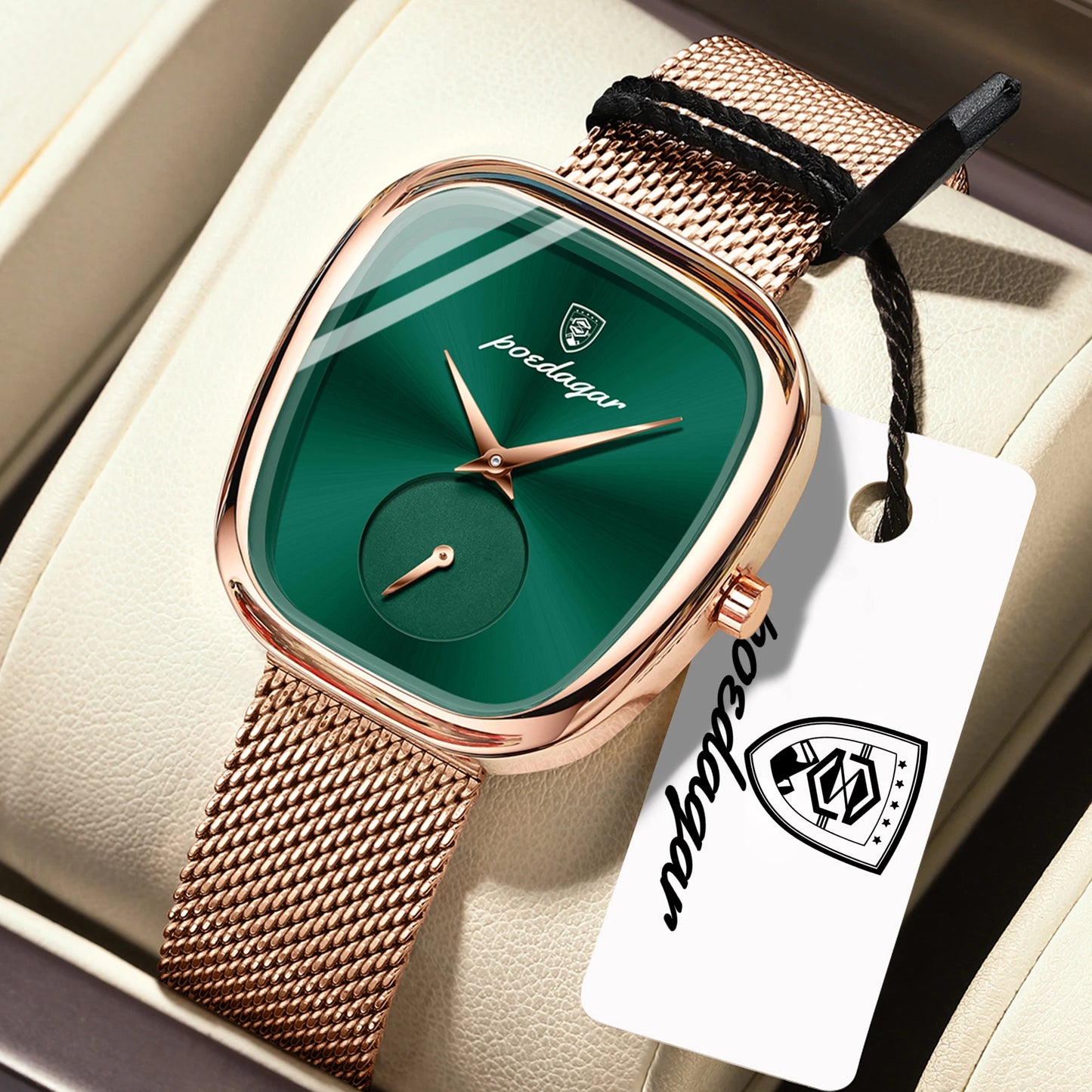 POEDAGAR Top Elegant Fashion Woman Wristwatch Waterproof Stainless Steel Ladies Watch Luxury Women's Quartz Watches Female Reloj