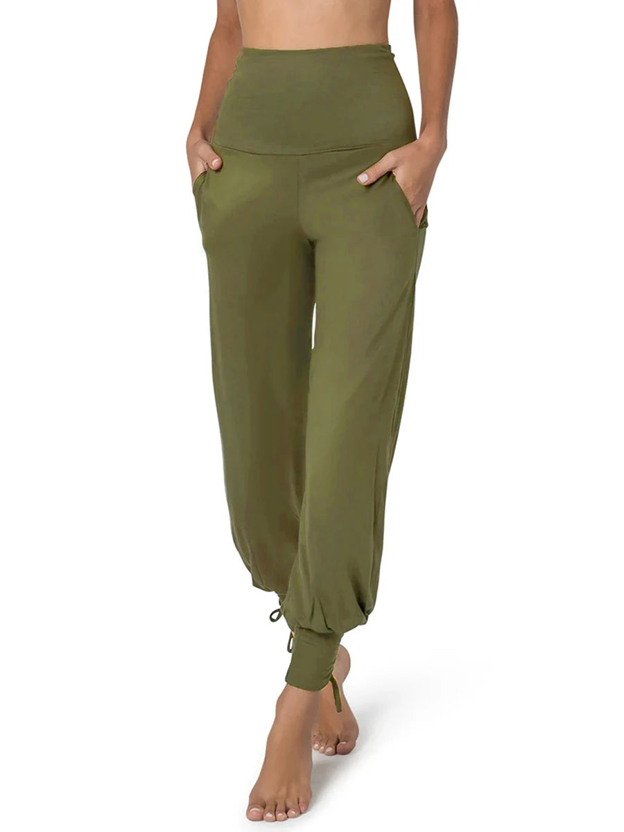 Womens High Waist Yoga Leggings with Side Pockets and Tummy Control for Running Workout Gym Fitness Training Yoga