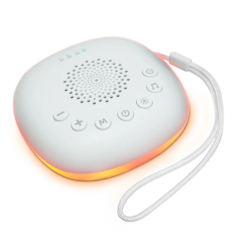 Portable White Noise Machine Sleep Aid with LED Breathing Light And 20 Types of Light Music - Meditation Device for Relaxation