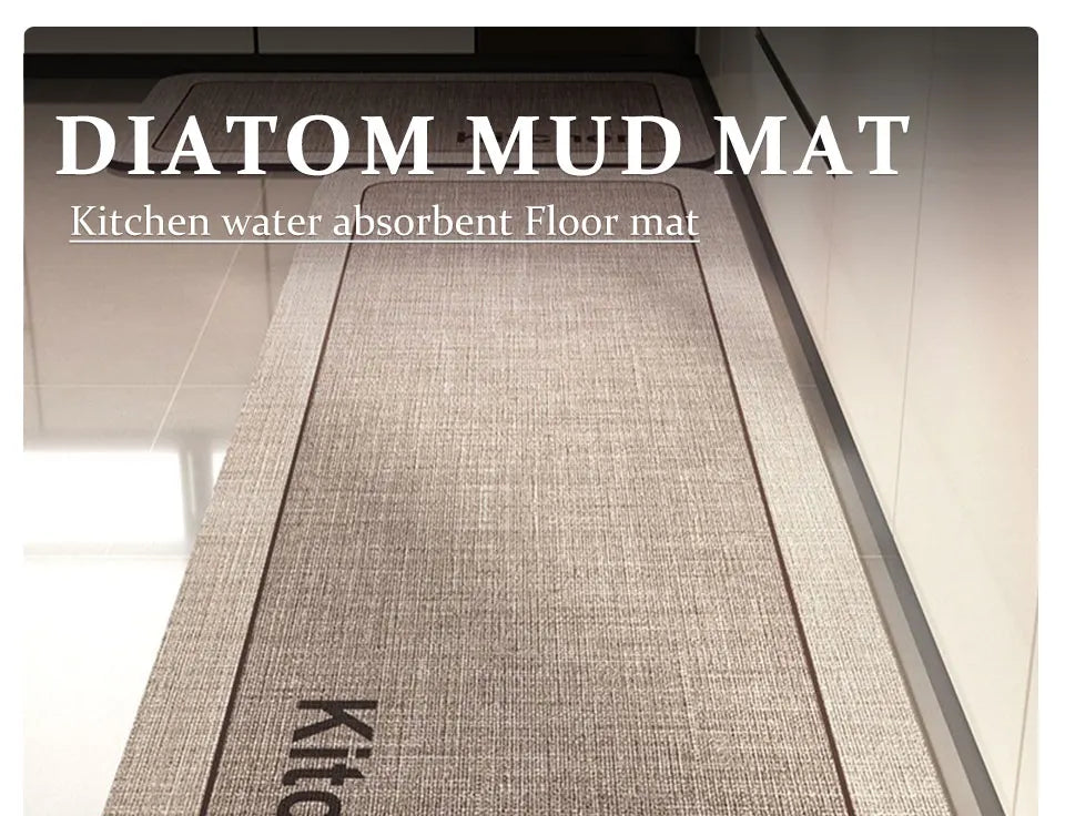 Kitchen Rug Super Absorbent Kitchen Mat for Floor Non-slip Rugs Bathroom Mat Washable Kitchen Carpet