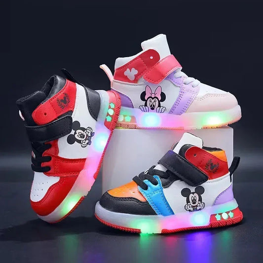 Mickey Mouse LED Shoes – Fun Casual Trainers with Light-Up Soles
