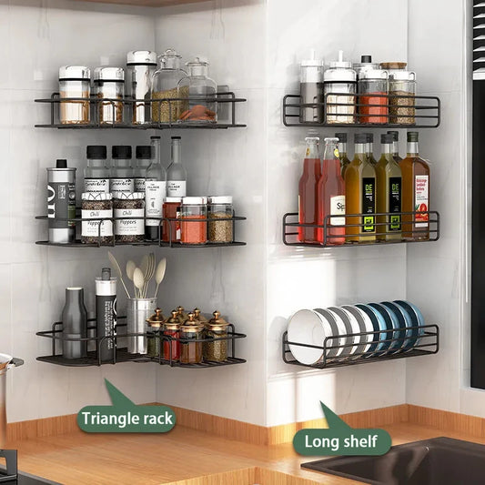 Bathroom Metal Shelves No-Drill Bathroom Organiser Cleaning Supplies Organiser Kitchen Supplies Storage Bathroom Accessories