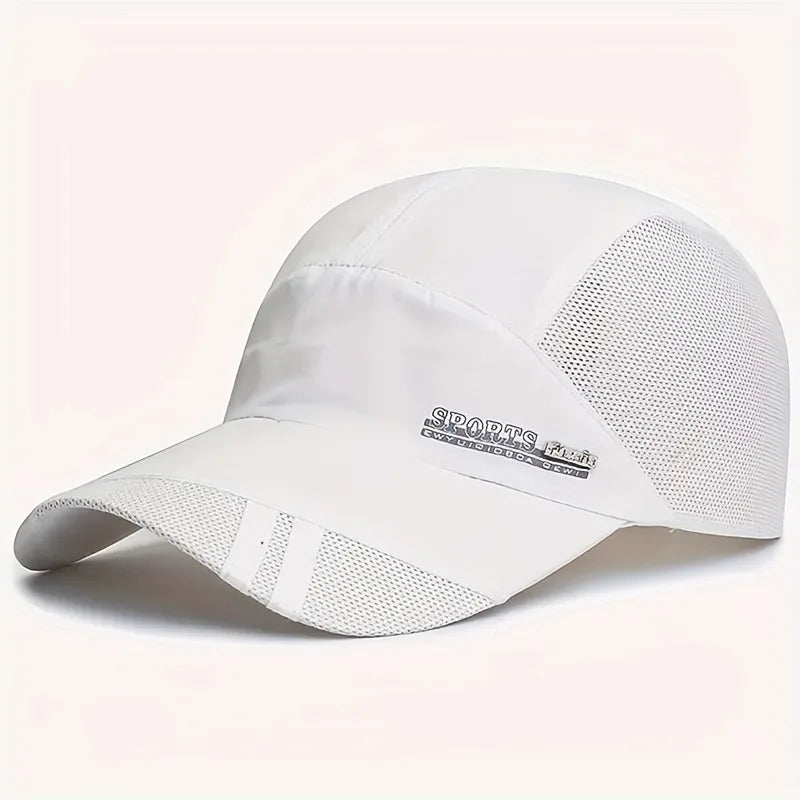 1pc Breathable Mesh Baseball Cap, Quick-Dry Polyester Sports Hat for Fishing Golf Sun Protection,  Breathable Fishing Golf Cap