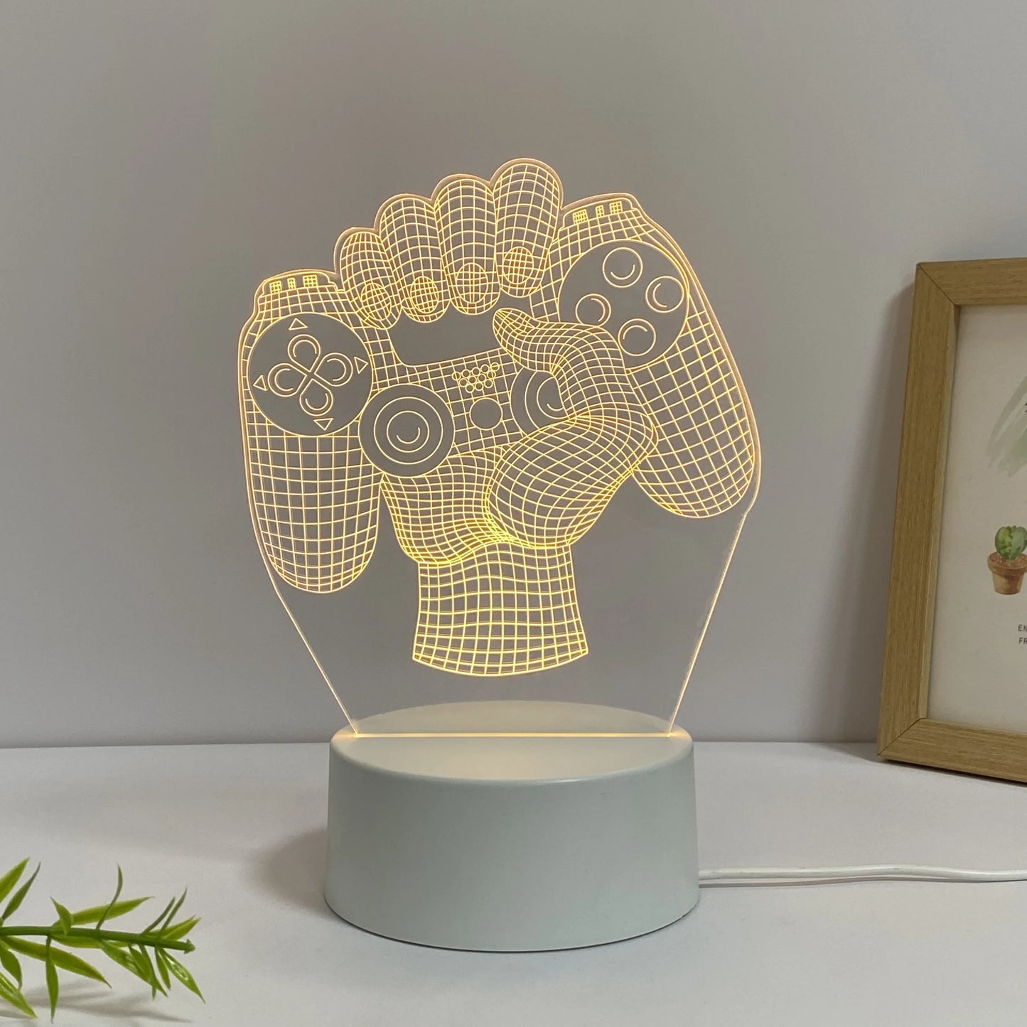 1pc Gamepad pattern atmosphere decorative lights, soft light with sleeping lights, holiday gifts for family and friends.