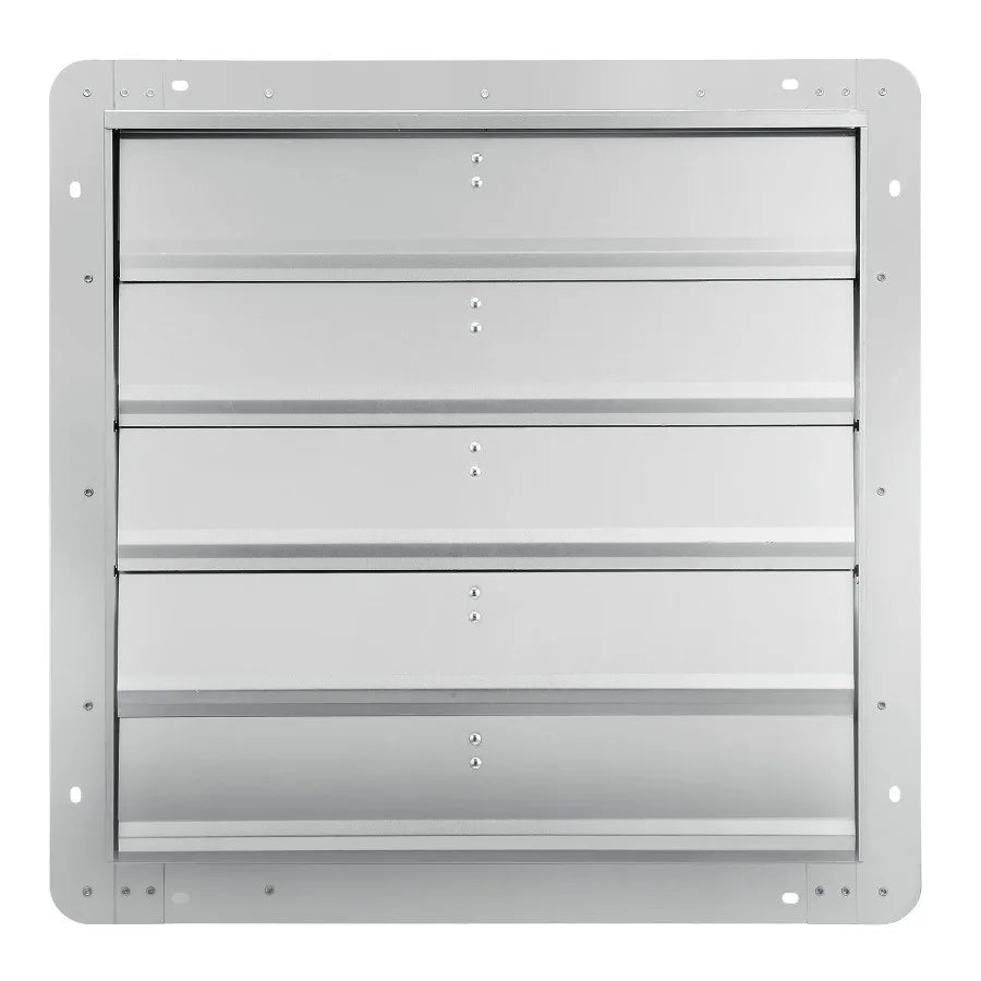24'' Shutter Exhaust Fan Highspeed 3320 CFM Aluminum Wall Mount Attic Fan with ACmotor Ventilation and Cooling for Greenhouses
