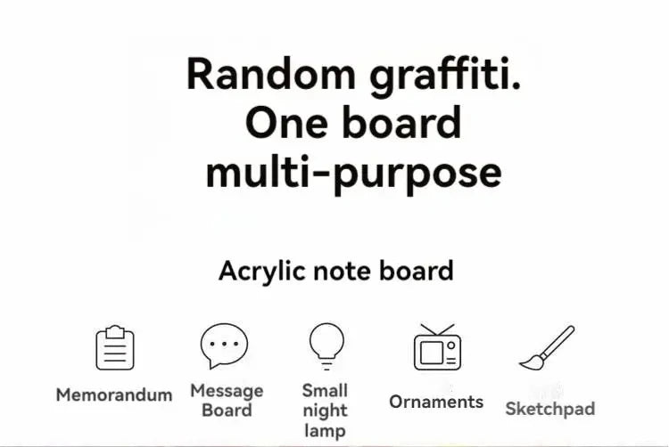 Handwritten Message Board LED Night Light USB Rechargeable Warm Light Kids Girlfriend Gift Home Decor Rewritable Note Pad Lamp