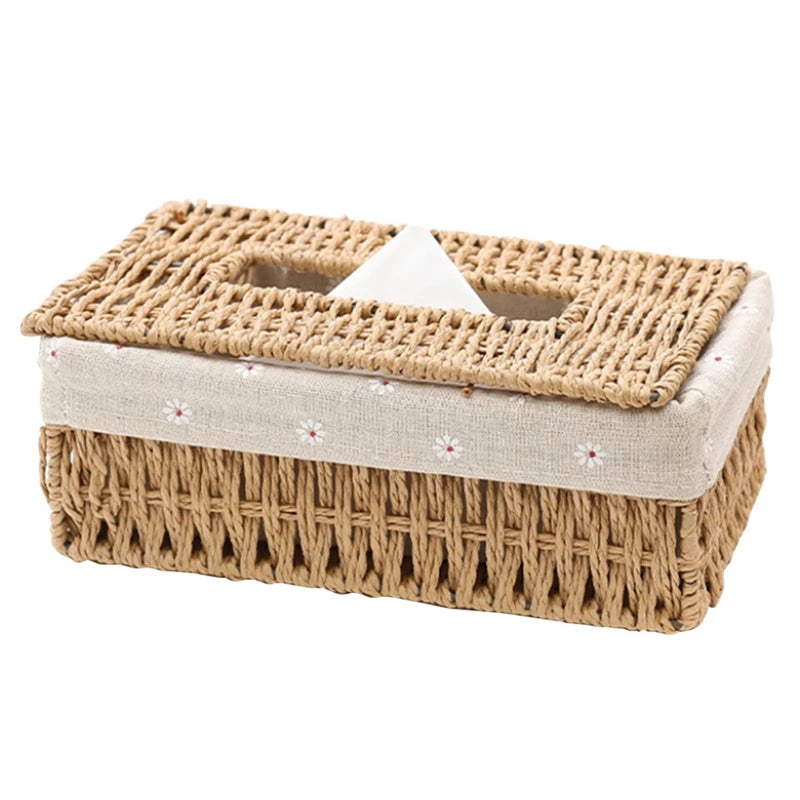 Creative Handmade Rattan Tissue Box