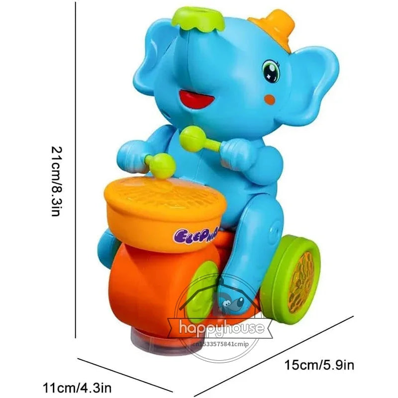 Musical Walking Elephant Drummer Toy