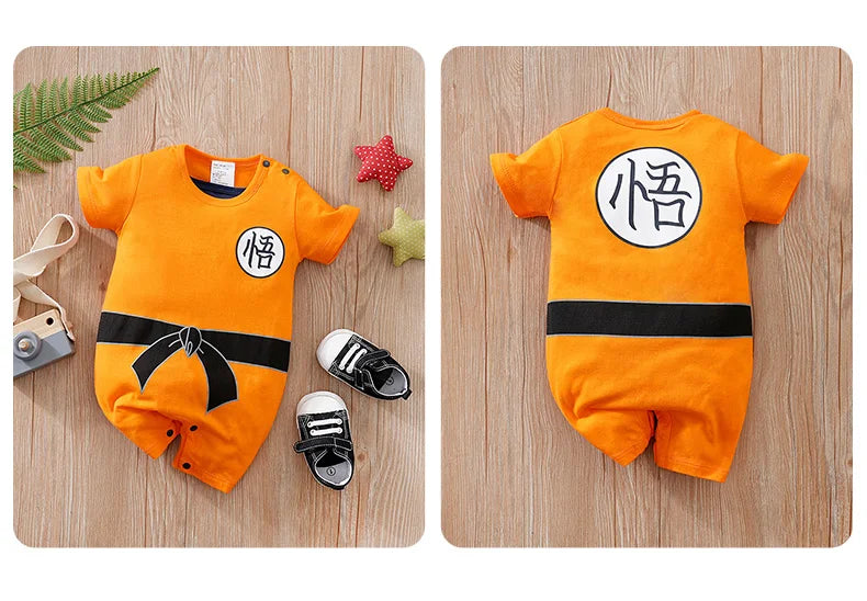 Toddler Anime Cosplay Dragon DBZ Costume Baby Boy Girl Romper Kid Demon Slayer Baby Clothes Newborn Onesie Jumpsuit 0-18 Months