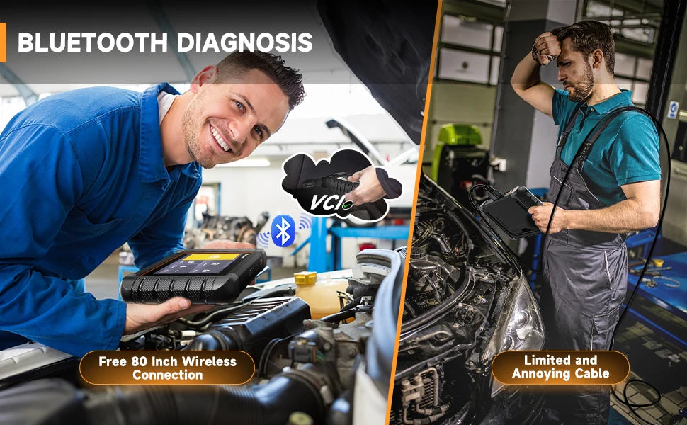 Foxwell NT809TS Bidirectional Car OBD2 Scanner Diagnostic Tool TPMS programming OBD2 Bluetooth Scanner All System Active Test