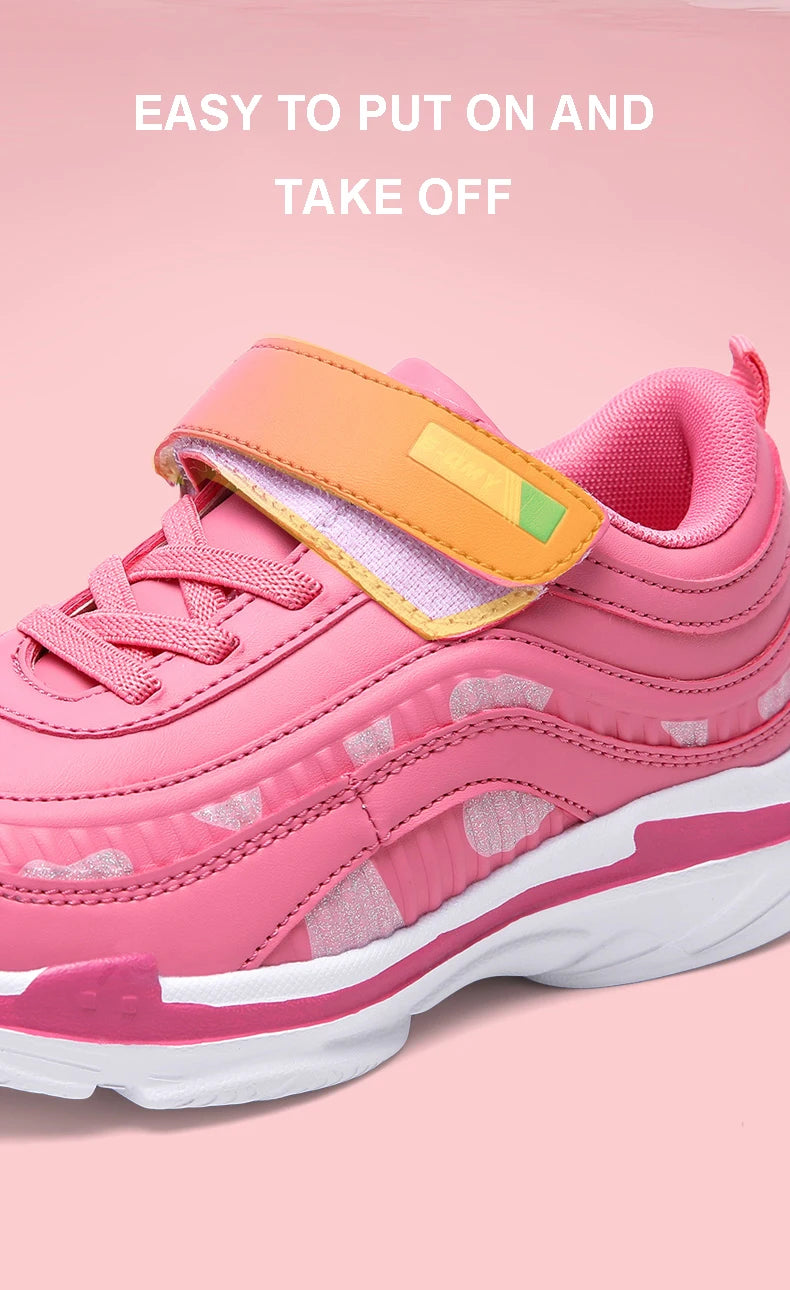 Girls’ Athletic Waterproof Shoes – Casual Sport Trainers for Outdoor Fun