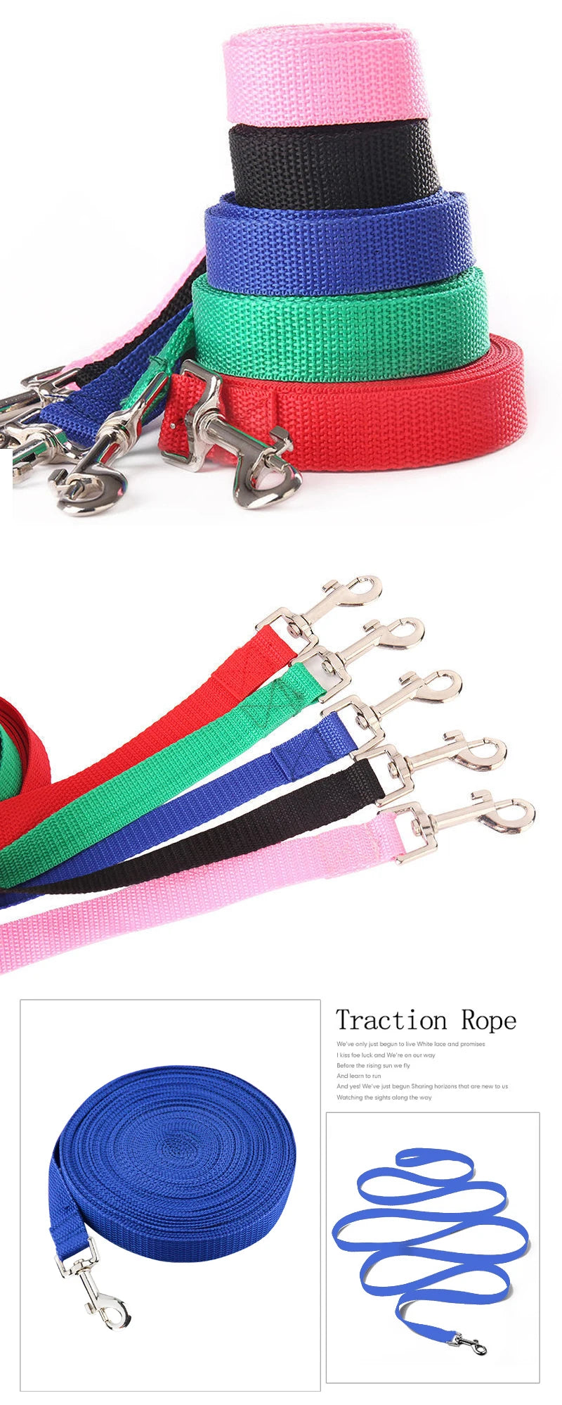 Nylon Dog Training Leash – Walking Traction Rope for Small to Large Dogs, Available in 1.5M to 10M