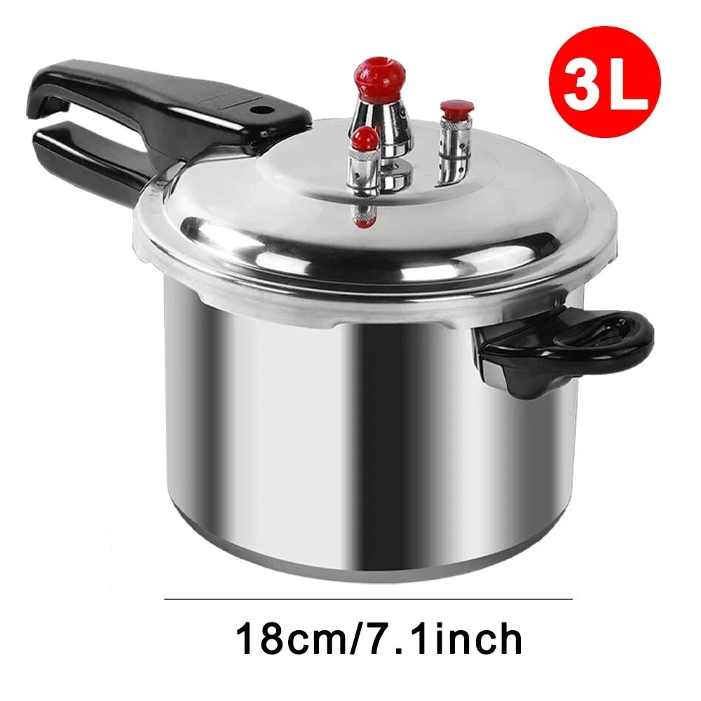 3/5/7/9 Litre Home Dual Handle aluminum Pressure Cooker Kitchen Catering Cookware UK