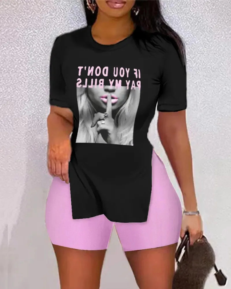 "Queen" Two Piece Shorts Set