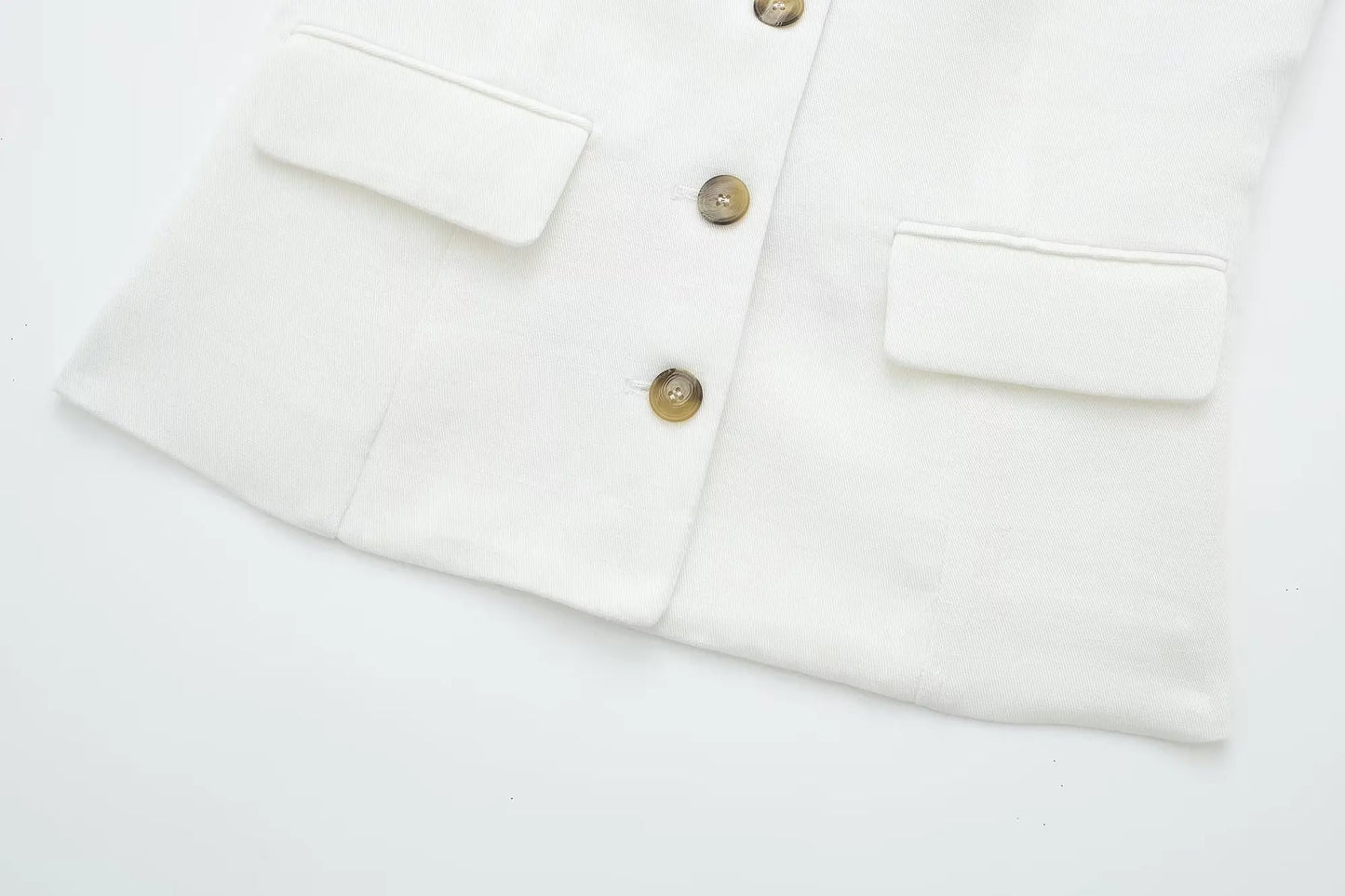 Women's Linen Look Halterneck Vest And Wide Leg Trouser