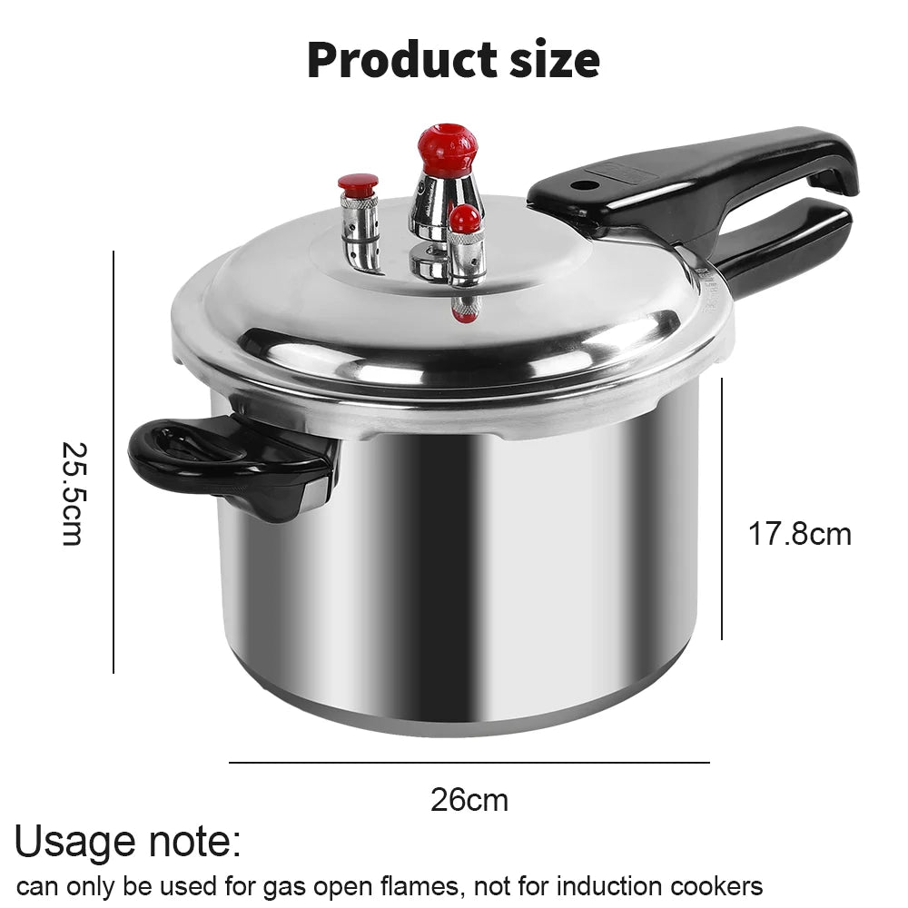 3/5/7/9 Litre Home Dual Handle aluminum Pressure Cooker Kitchen Catering Cookware UK
