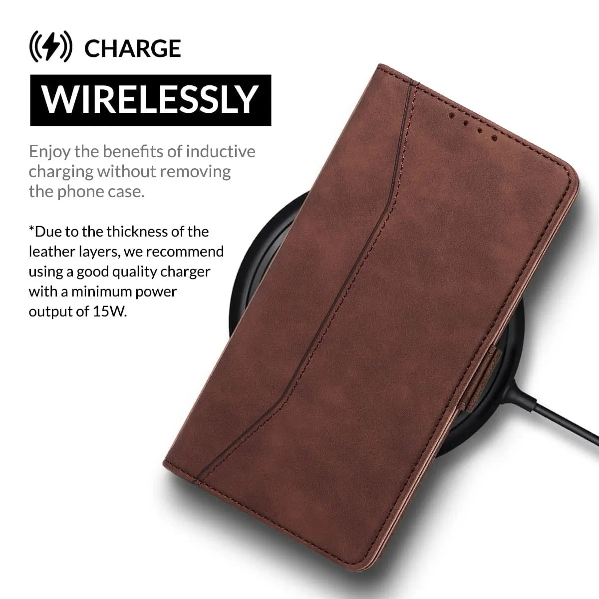For Samsung Galaxy S22 Ultra 5G Leather Case Rugged Phone Flip Card Slots Magnetic Wallet Phone Cover Dark Brown