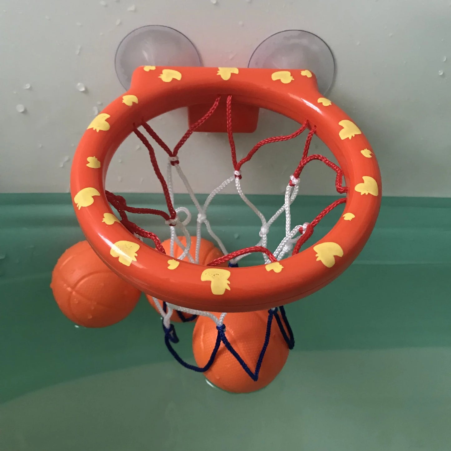 Baby Bath Toy Toddler Boy Water Toys Bathroom Bathtub Shooting Basketball Hoop with 3 Balls Kids Outdoor Play Set Cute Whale