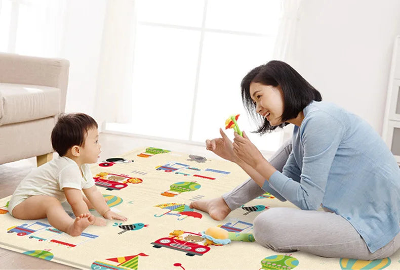 Baby Play Mat 180x200cm Doubel Sided Printed Kids Rug Educational Toys for Children Crawling Carpet Game Activity Gym Foam Floor