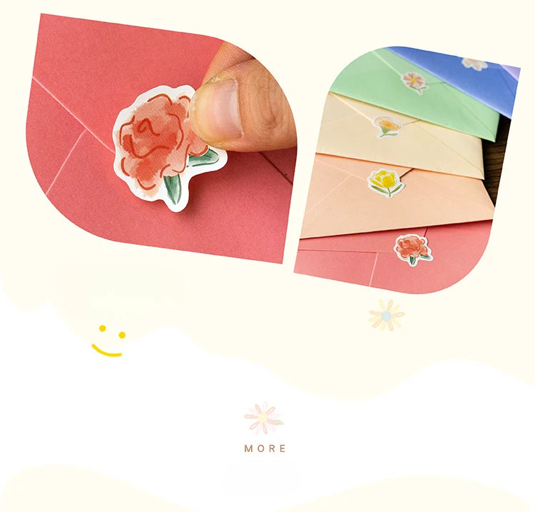 3D pop-up style creative minimalist greeting card original flower blessing card happy birthday party invitation letter gift