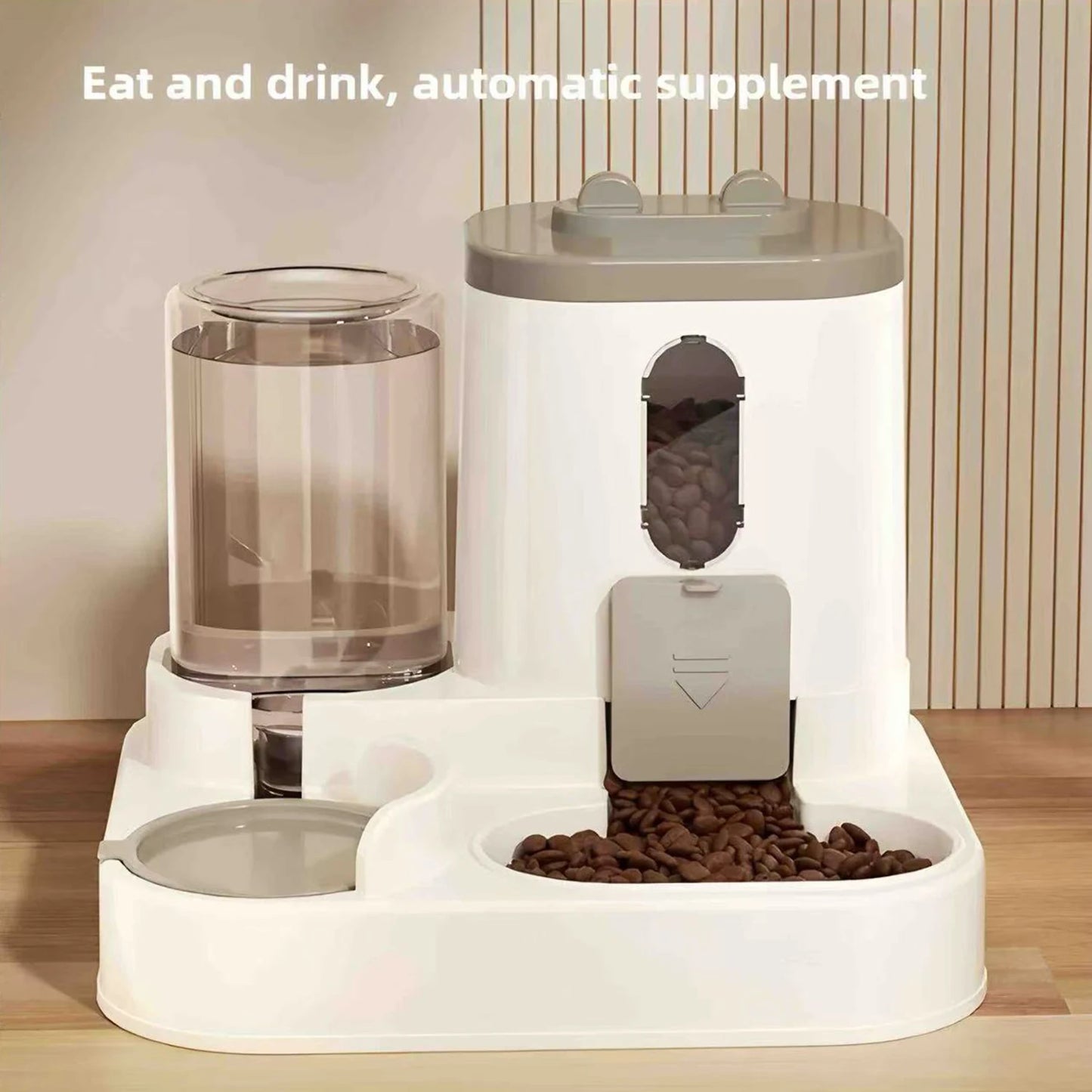 2-in-1 Integrated Fully Automatic Water & Food Dispenser