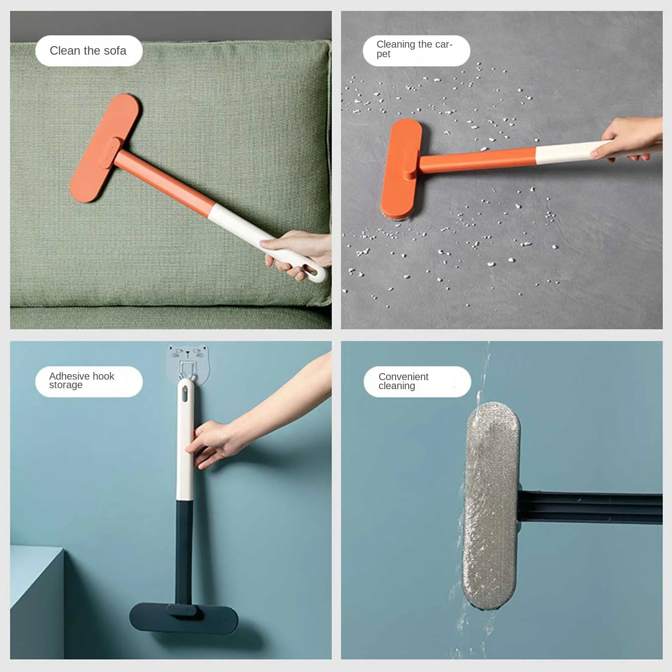 1 multifunctional long handled window brush, wet and dry dual-use cleaning brush