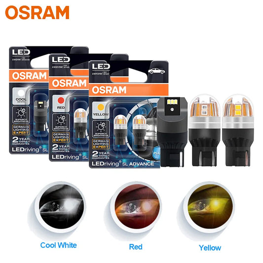 OSRAM Upgrade LED T20 W21W WY21W W21/5W Turn Signal Light 7440 7443 LEDriving SL Advance LED Car Reverse Lamp Brake Stop Bulb 2X