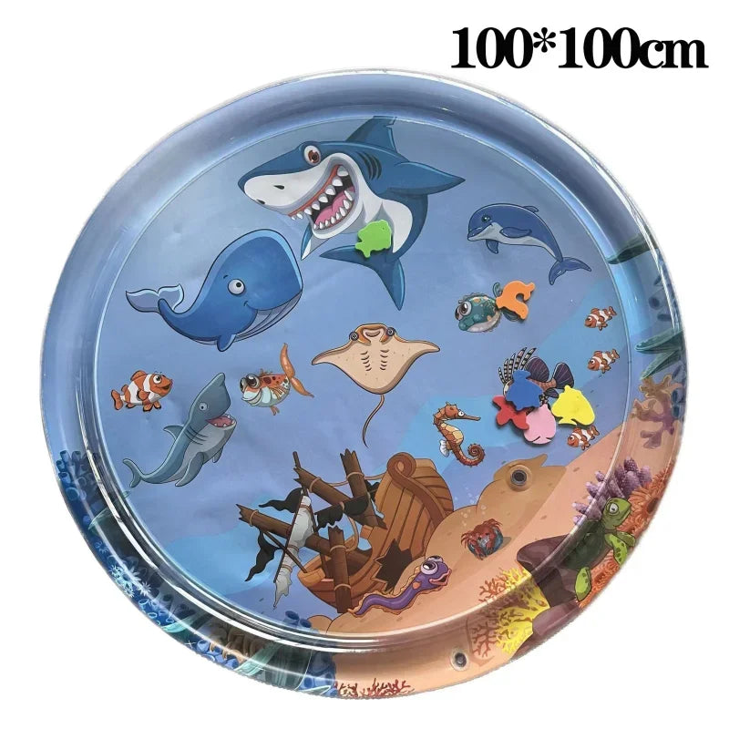 Pet Water Play Mat Cat Water Sensory Play Mat Baby Water Absorbent Play Mat Swimming Ring Crawling Mat Thickened Cat Toys