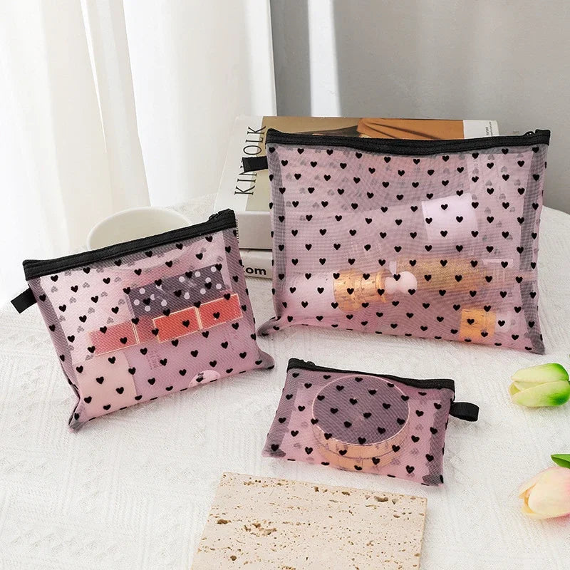 Mesh Cosmetic Travel Storage Makeup Bag Organiser