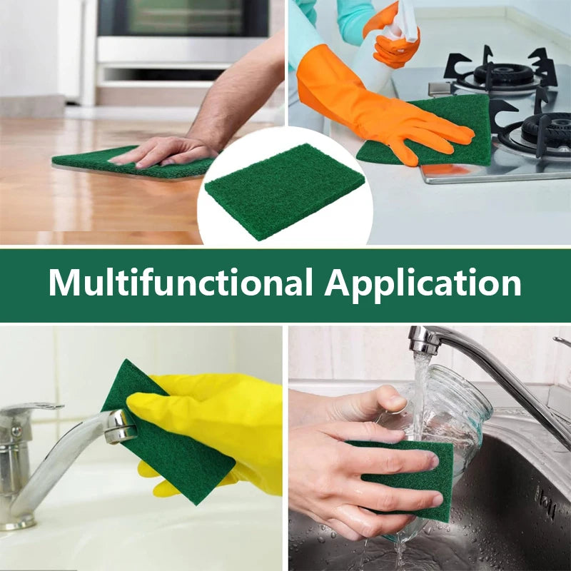 10/20/30PCS Scrub Pads Household Kitchen Oil Removal Dishwashing Pot Pads Scratch Free Multipurpose Reusable Cleaning Dishrag