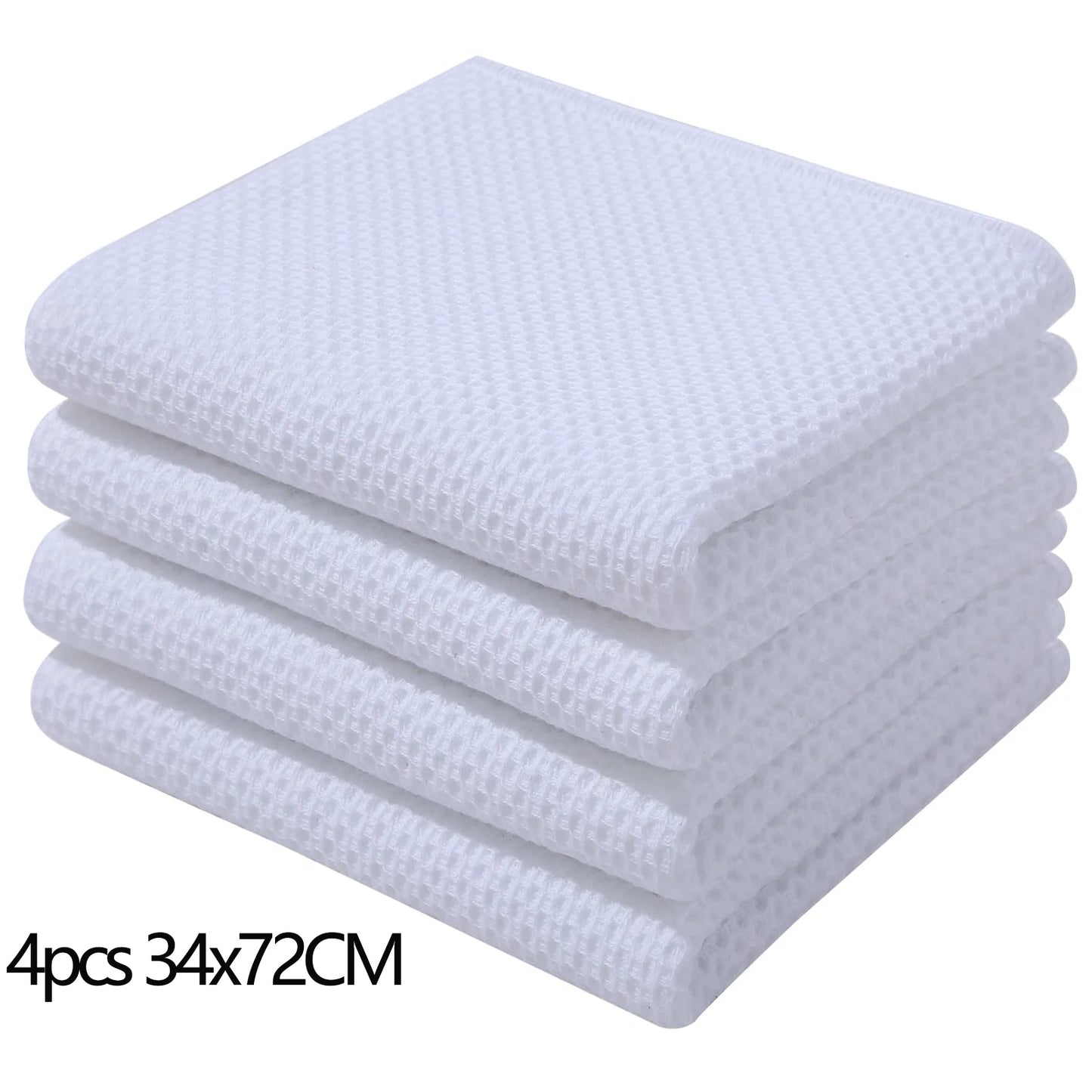 Olanly Kitchen Towel 100% Cotton Dishcloth Waffle Weave Kitchen Cloth Super Absorbent Quick Drying Wash Cloth Home Cleaing Towel