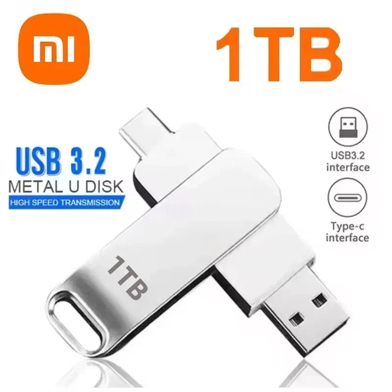 XIAOMI 16TB Flash Drives USB 3.2 High Speed USB Transfer Metal Pendrive Memory Card Pendrive Flash Disk Memoria Waterproof Stick