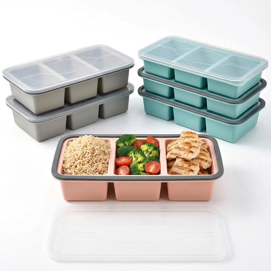 2/3/4 Cavity Silicone Ice Cream Mold with Lid Giant Large Freezer Tray BPA Free Food Storage Container Popsicle Maker Tool DIY