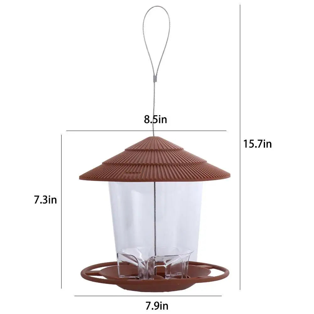 House-Type Outdoor Waterproof Pet & Bird Feed Station – Garden Food Container for Dogs, Cats, Birds, and Small Animals, Durable Weatherproof Feeding Tool