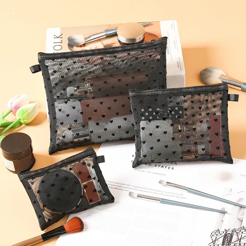 Mesh Cosmetic Travel Storage Makeup Bag Organiser