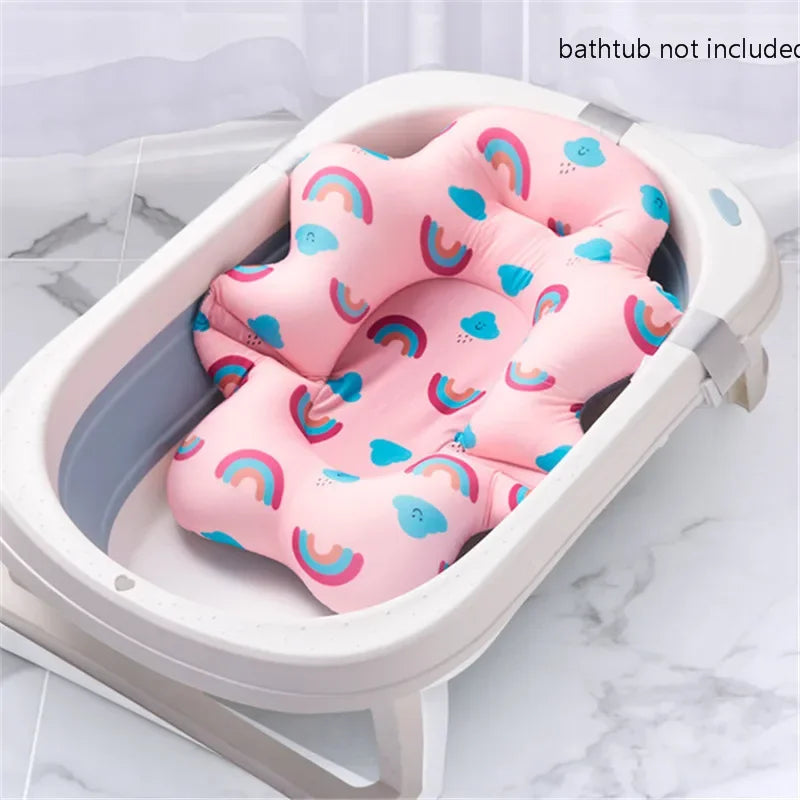 Baby Bath Seat Support Mat Shower Safety Tub Pad Newborn Bathtub Recliner Infant Anti-Slip Soft Comfort Body Cushion Baby Stuff