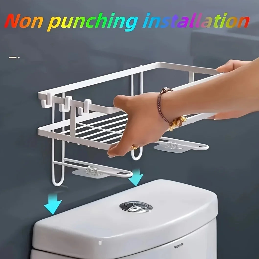 Non Perforated Toilet Storage Rack, Bathroom Miscellaneous Storage Rack, Bathroom Multifunctional Storage Rack, Artifact