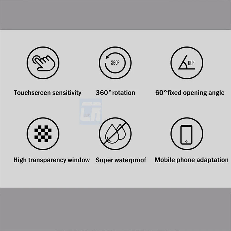 Bathroom Waterproof Adjustable Rotation Wall Mount Phone Holder Stick Anti-fog Touch Screen Phone Stand Self-adhesive