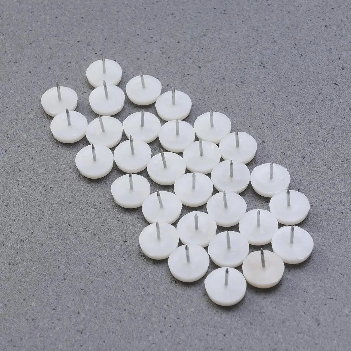 30 pcs Furniture Sliders Decorative Tacks Sofa Upholstery Leg Pads Increase Height Iron Plastic Nail