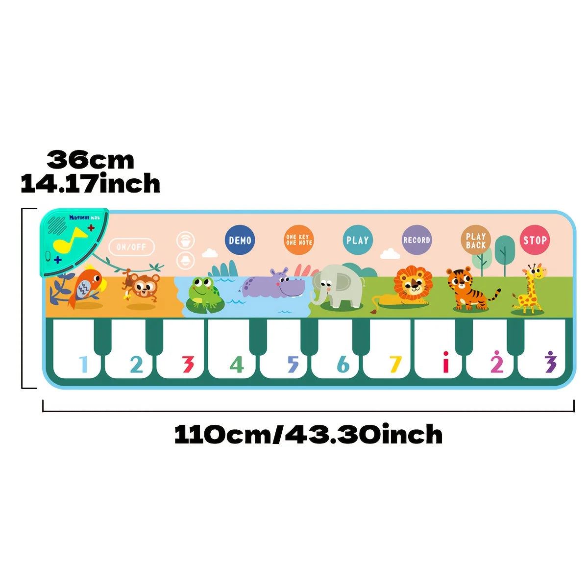 Kids Musical Piano Mats with Music Sounds,Musical Toys Floor Piano Keyboard Mat Blanket Touch Playmat Early Education Toys