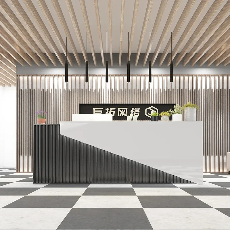 Spa Reception Furniture Minimalist Beauty Salon Storage Aesthetic Supermarket Counter Table Luxury Office Lectern Simple Cafe