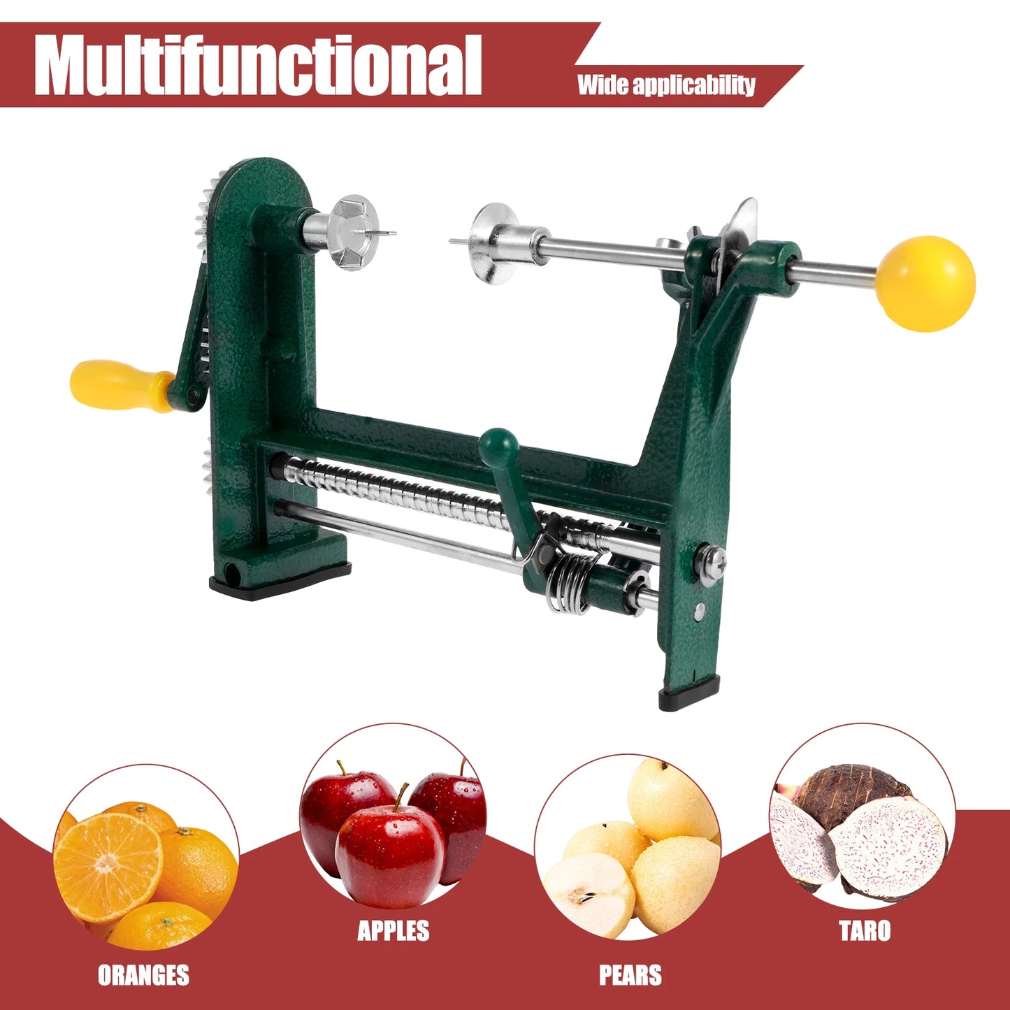 Stainless Steel Fruit Vegatable Peeler 3in1 Slicer Corer Manual Labor-Saving Fruit Peeler with Hand Crank Handle Kitchen Gadgets