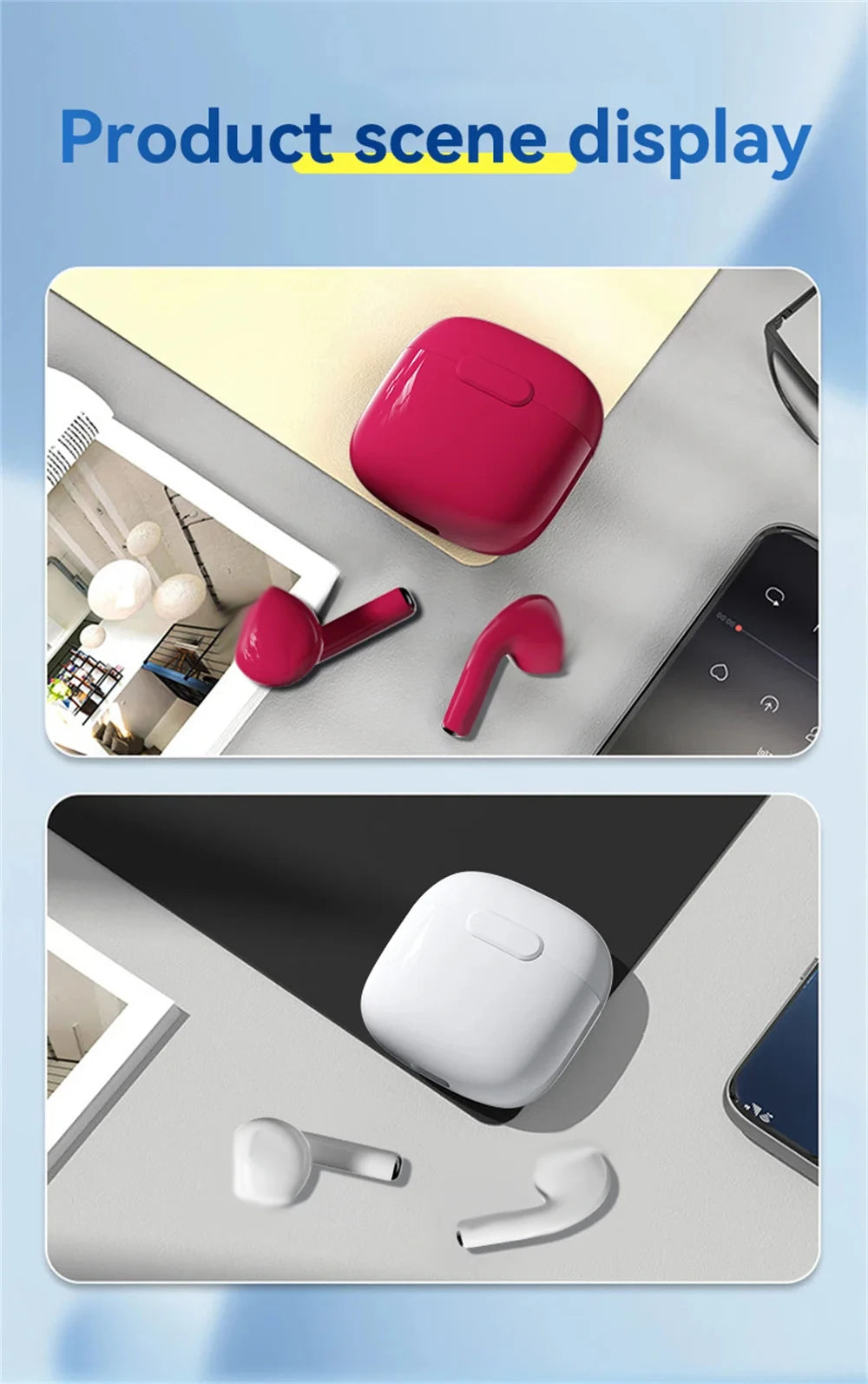 Lenovo Wireless Bluetooth 5.3 Earbuds TWS Hi-Fi High-Quality Sports Earbuds Extra-Long Standby Time Large Battery Capacity