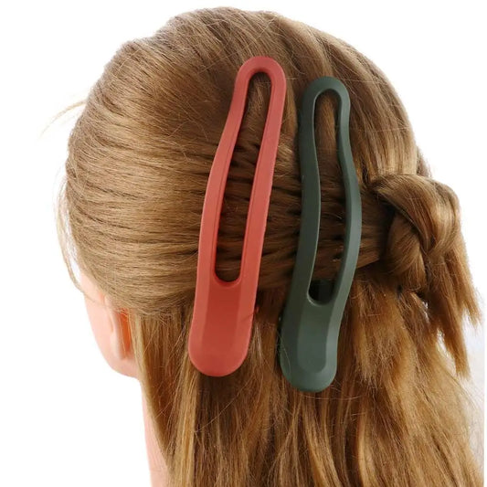 Large Matte Candy Color Hair Claw – Simple Plastic Duckbill Clip for Women and Girls