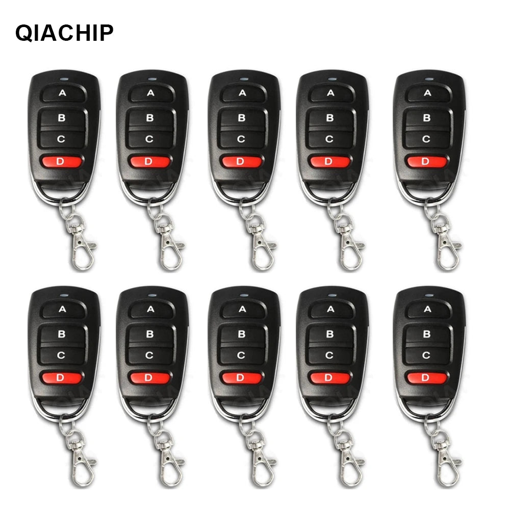QIACHIP 4CH 433.92MHz Relay Module – DC 5V/12V/24V/48V 10A Wireless Remote Control Switch for EV1527, DC Motor DIY