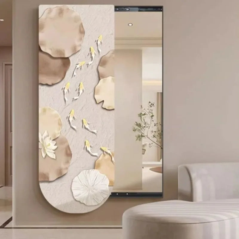 Bathroom Rectangle Mirror Organiser Creative Black Wall Mirror Bedroom Ornament Decorazioni Casa Home Furniture Accessories