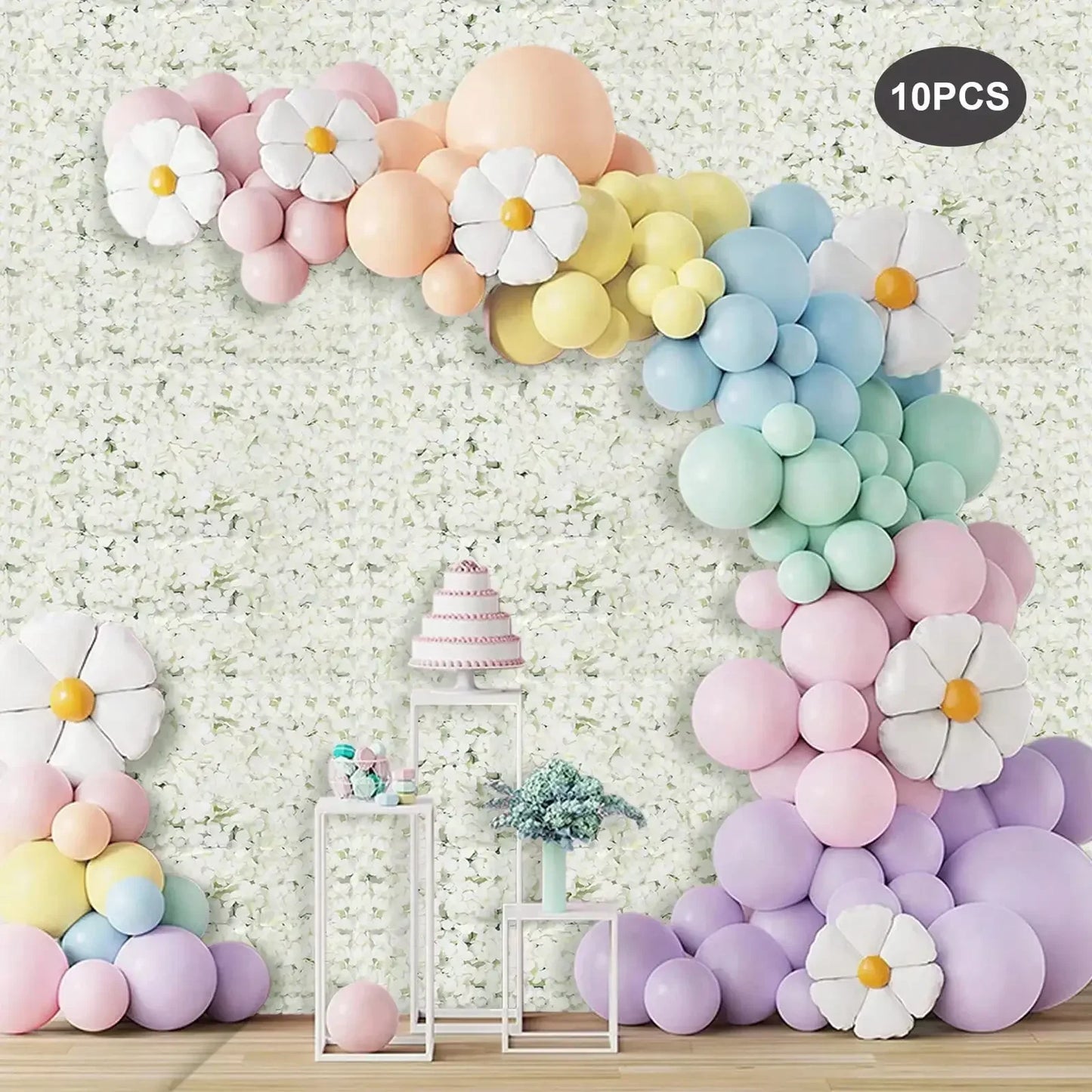 10Pcs 16"X 24" Artificial Flower Wall Panels Flower for Outdoor Garden Backyard Fence Fence Privacy Screen and Indoor Wall Decor