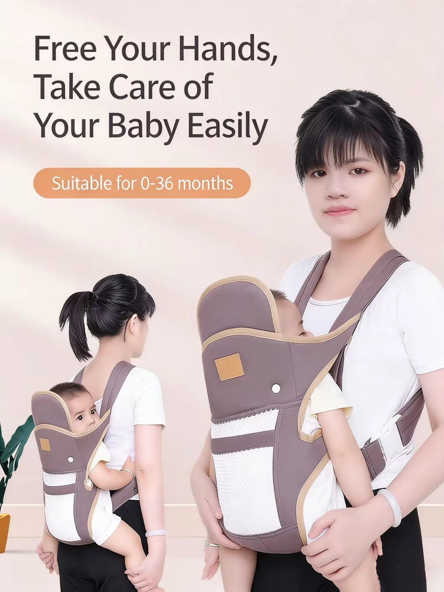 Baby Carrier Three-in-one Baby Carrier Ergonomic Kangaroo Infant Kid Sling  Back Front Facing Backpack Wrap Baby Bag 0-36 Months